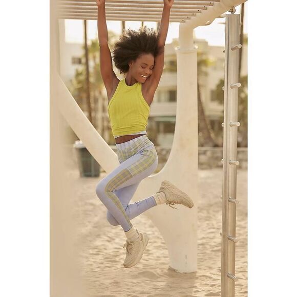 New Free People x FP Movement High-Rise Ankle Sheer Luck Leggings Size M - Picture 2 of 6